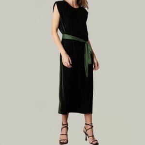 Velvet by Graham & Spencer "Kandace" Velvet/Silk Midi Dress - XS